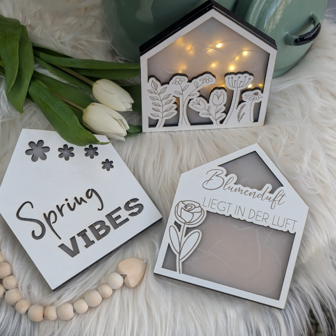 SVG Laser Datei Frühlingshaus zum beleuchten Lichthaus Ostern Zuhause für Transparentpapier Laserdatei SVG Datei – Bild 4