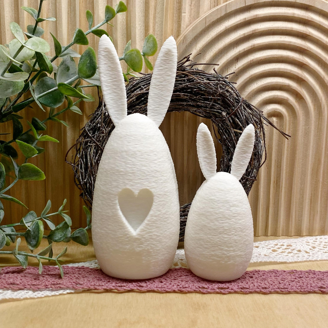 STL & 3MF 3D Druck Datei Hasen Haseneier Eierhasen Eier mit Ohren Herzbauch 3DDruck Datei – Bild 2