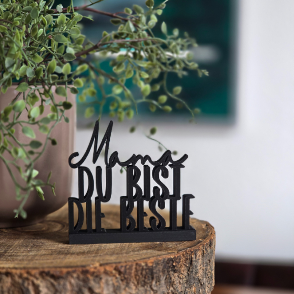 STL 3D Druck Datei Schriftzug Mama du bist die beste Muttertag 3DDruck Datei – Bild 2