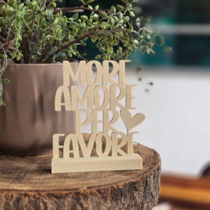 STL 3D Druck Datei Aufsteller Schild Statement "More amore per favore" UND "Ti amo" 3D-Druck Datei