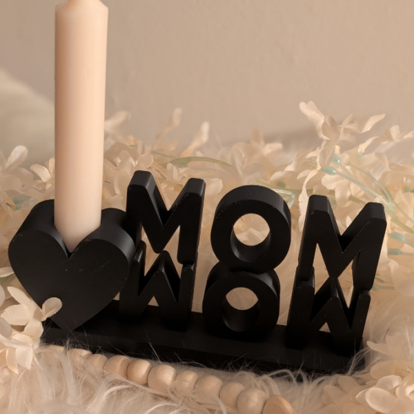 STL 3D Druck Datei Schriftzug MOM WOW mit Herz zum füllen Muttertag 3D-Druck Datei – Bild 5