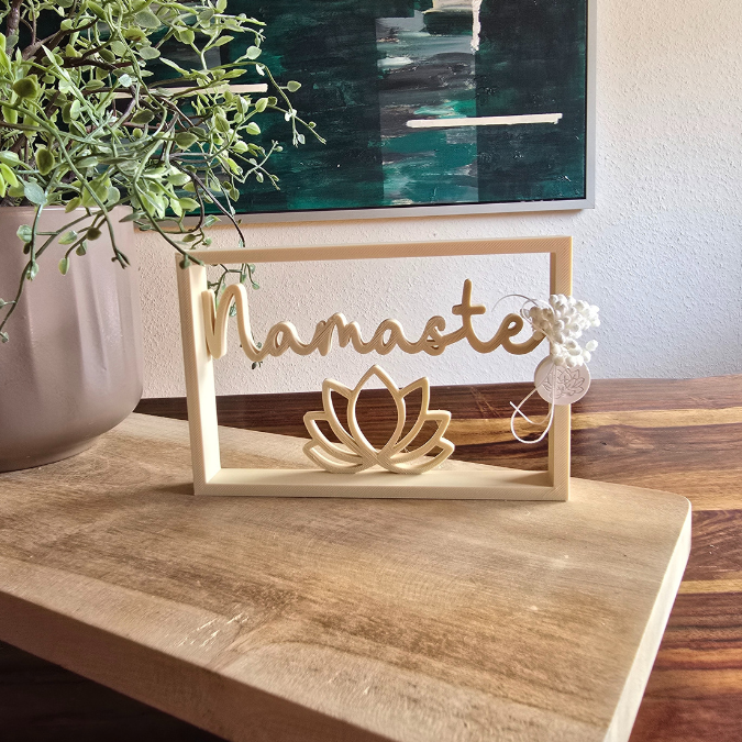 STL 3D Druck Datei NAMASTE im Rahmen Aufsteller Statement 3D-Druck Datei – Bild 6