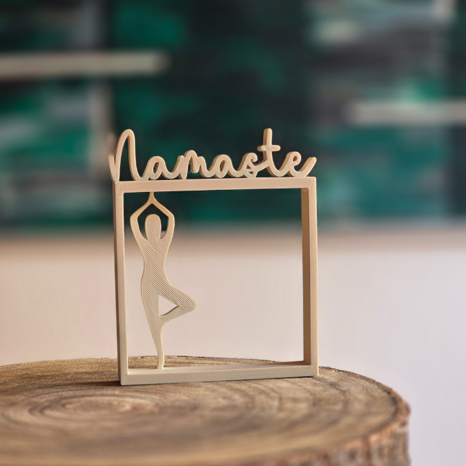 3D Druck Datei STL NAMASTE Sonnenfänger Aufsteller Statement 3D-Druck Datei – Bild 7