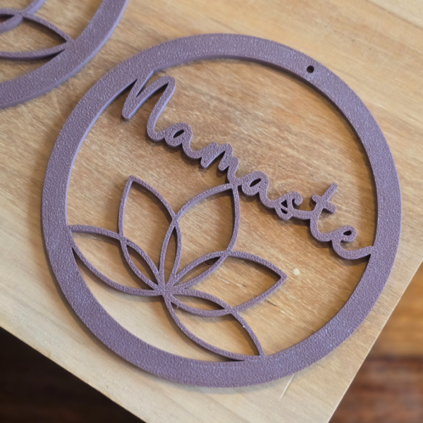 STL 3D Druck Datei Kränze 2er Namaste Lotusblüte Kranz Anhänger Deko Geschenkidee 3D-Druck Datei – Bild 3