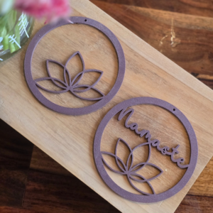 STL 3D Druck Datei Kränze 2er Namaste Lotusblüte Kranz Anhänger Deko Geschenkidee 3D-Druck Datei