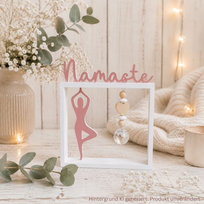 3D Druck Datei STL NAMASTE Sonnenfänger Aufsteller Statement 3D-Druck Datei – Bild 2