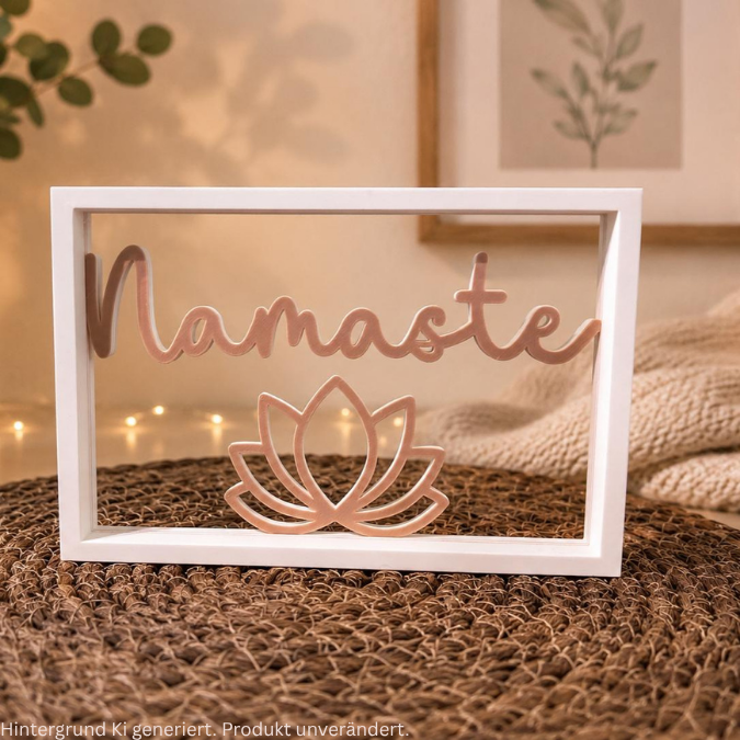 STL 3D Druck Datei NAMASTE im Rahmen Aufsteller Statement 3D-Druck Datei – Bild 10