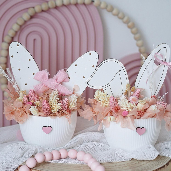 SVG Laser Datei 7 Designs Hasenohren Stecker Pflanzenstecker Caketopper Ostern Hasen Osterhase Ohren SVG-Datei – Bild 4