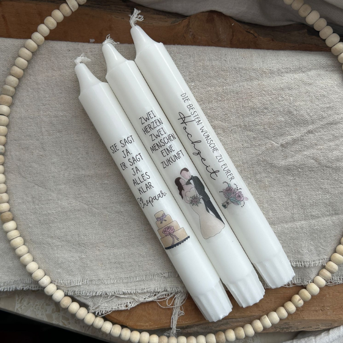PDF - Kerzentattoo Vorlage - Wedding - A4 Kerzentattoos zum selber drucken Hochzeit – Bild 2