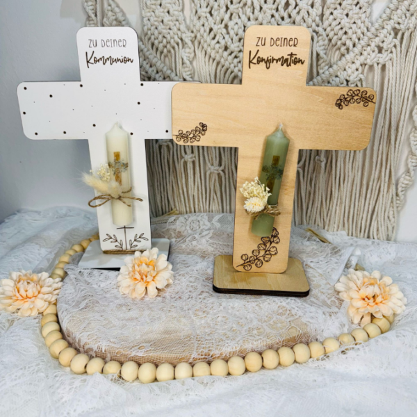 Kreuze für kirchliche Anlässe Taufe Konfirmation Kommunion Geldgeschenk 3mm und 4mm Holz zum Stellen und HängenSVG Laserdatei Laserfile Lasercut Svgdatei – Bild 22