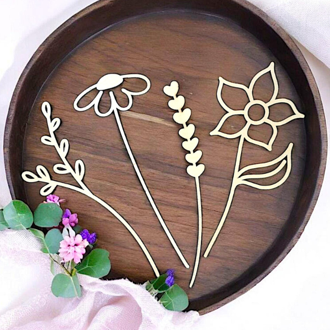 SVG Laser Datei Blumen Flowers Holzblumen Laserdatei – Bild 36