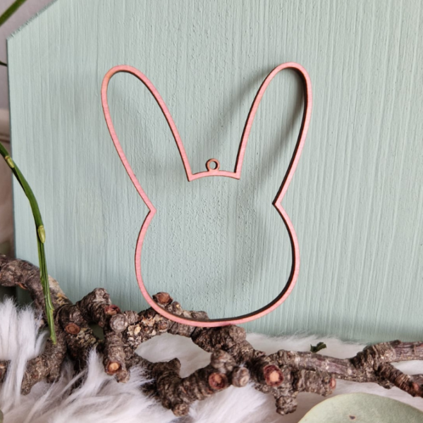 SVG Laser Datei Kranz Hasenkranz 2in1 zum binden für Trockenblumen Hasenanhänger Hasen Osterhase Anhänger Geschenkanhänger Osterdeko Lasercut – Bild 16