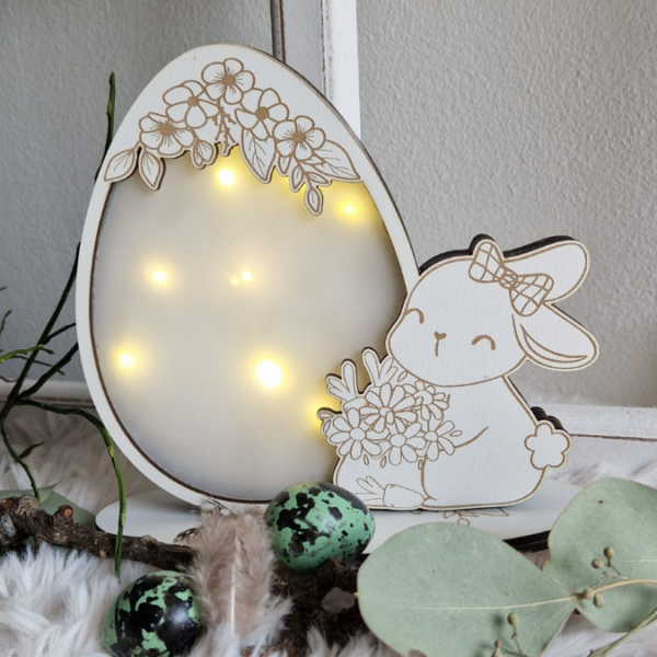SVG Laser Datei Hase mit Ei Lichtei Lichtfigur beleuchtbar Osterdeko Lichtdatei 3mm und 4mm SVG Datei – Bild 7