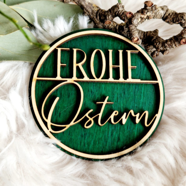 SVG Laser Datei Kranz Frohe Ostern schlicht Osterkranz zum binden für Trockenblumen Laserdatei – Bild 5