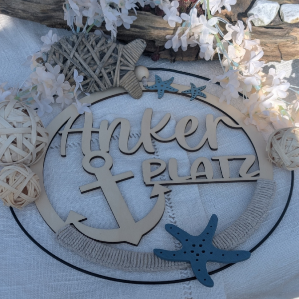 SVG Laserdatei Kranz Kränze 3er Set Maritim Moin Leuchtturm Heimathafen zum binden für Trockenblumen Geschenkidee SVG Datei – Bild 3