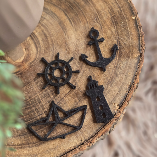 STL 3D Druck Datei Sonnenfänger Motive Maritim Anhänger Meer Anker Leuchtturm  Boot Geschenkidee 3D-Druck Datei – Bild 8