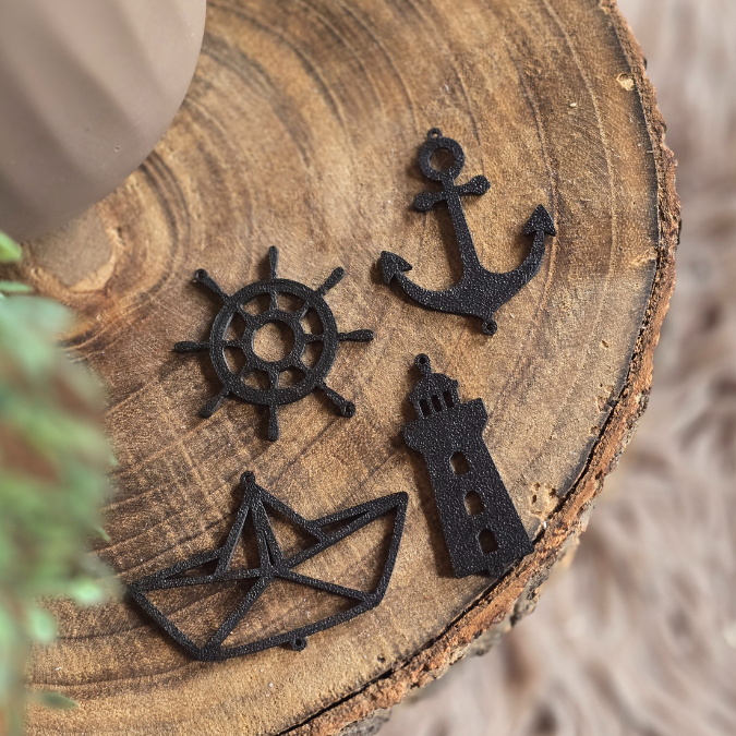 STL 3D Druck Datei Sonnenfänger Motive Maritim Anhänger Meer Anker Leuchtturm Boot Geschenkidee 3D-Druck Datei – Bild 8
