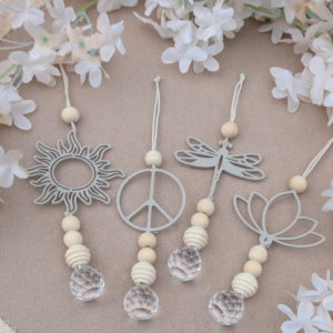 STL 3D Druck Datei Sonnenfänger Motive Namaste Lotus Peace Anhänger Gute Laune Geschenkidee 3D Druck Datei