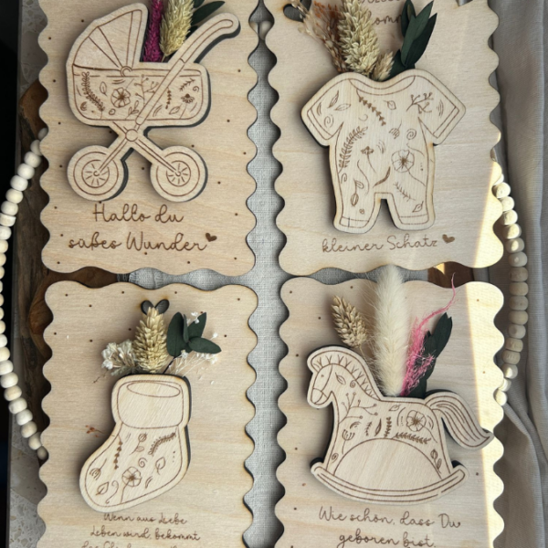 SVG Laser Datei - Karten zur geburt Baby geschenkidee zur Geburt für Blumen oder Geld Postkarten Grußkarten Laserdatei – Bild 3