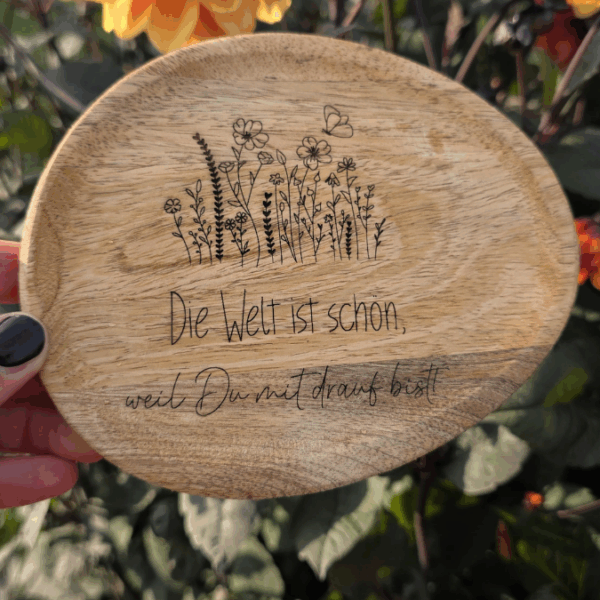 SVG Laser Datei Die Welt ist schön weil du mit drauf bist Blumenwiese Lineart Monoline singleline filigran Handgezeichnet SVG Datei – Bild 2