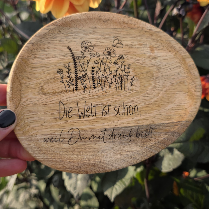 SVG Laser Datei Die Welt ist schön weil du mit drauf bist Blumenwiese Lineart Monoline singleline filigran Handgezeichnet SVG Datei – Bild 2
