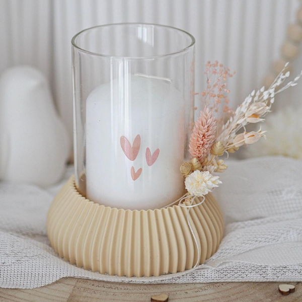 STL 3D Druck Datei Rillen Schale Vase Windlichtform für Gläser mit 7cm durchmesser 3D Druck Datei – Bild 4