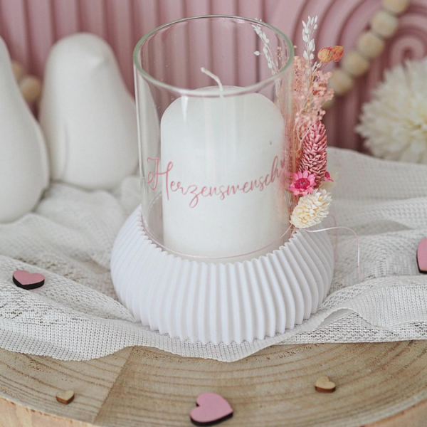 STL 3D Druck Datei Rillen Schale Vase Windlichtform für Gläser mit 7cm durchmesser 3D Druck Datei – Bild 7