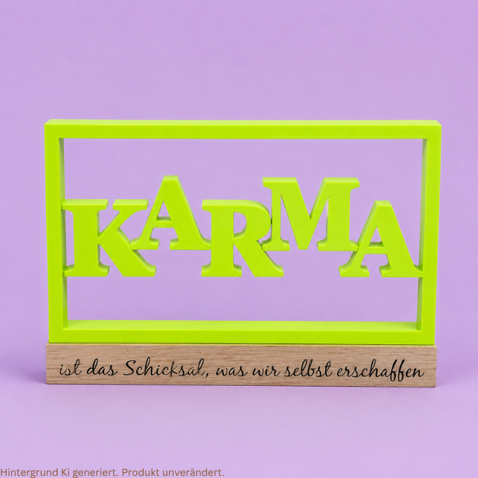 STL 3D Druck Datei Schild Statement Aufsteller KARMA 3D-Druck Datei – Bild 2