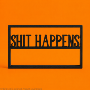 STL 3D Druck Datei Schild Statement Shit happens Aufsteller Toilette Gäste Wc Bad 3DDruck Datei