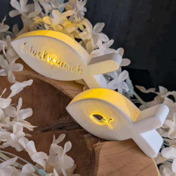 STL 3D Druck Datei Fische Leuchtfische Tischdeko kirchlich Kirche Taufe Konfirmation Kommunion Segen  3D-Druck Datei – Bild 11