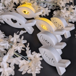 STL 3D Druck Datei Fische Leuchtfische Tischdeko kirchlich Kirche Taufe Konfirmation Kommunion Segen  3D-Druck Datei