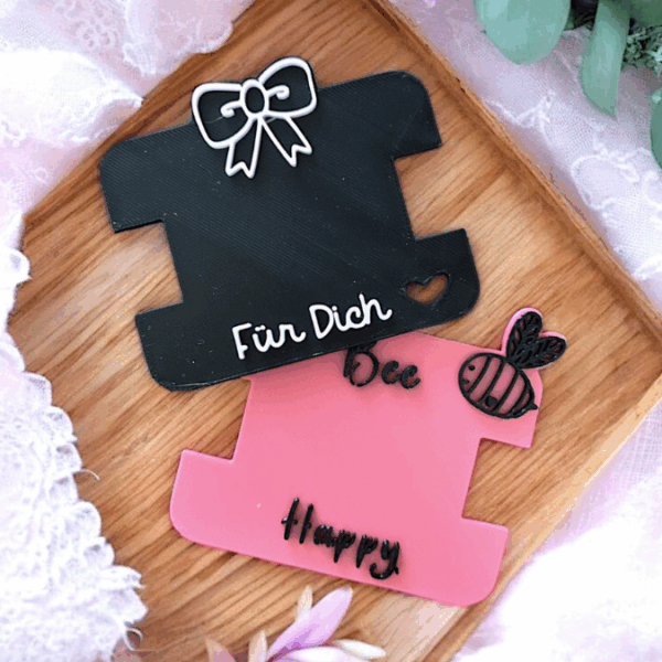 STL 3D Druck Datei 5er Set Scrunchie Halter für Haargummis Mädchen3D-Druck Datei Scrunchies – Bild 3