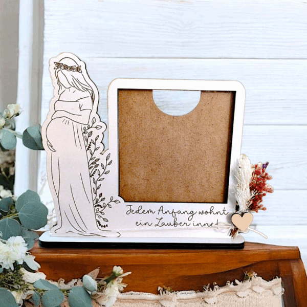 SVG Laserdatei Ständer für Ultraschallbild Schwangerschaft 3mm und 4mm Holz Muttertag Mama Familie Geburt Baby SVG Datei – Bild 14