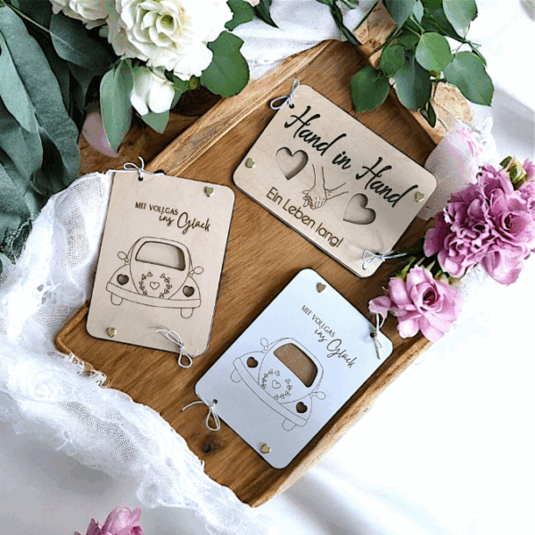 SVG Laserdatei Hochzeit Geldgeschenk Verpackung für Geld 5 Designs Gutscheinkarten SVG-Datei – Bild 11