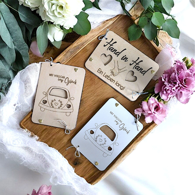 SVG Laserdatei Hochzeit Geldgeschenk Verpackung für Geld 5 Designs Gutscheinkarten SVG-Datei – Bild 11