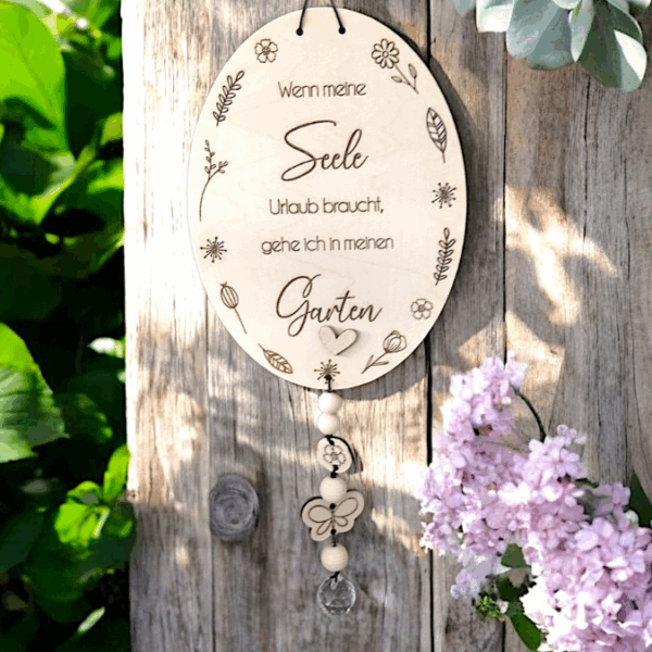 SVG Laserdatei Holzscheiben Garten Gartenliebe Blumen Gravur SVG Datei – Bild 9