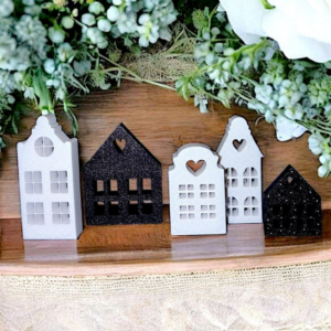 STL 3D Druck Datei er Set Häuser Haus Häuschen zum stellen, skalierbar 3D-Druck Datei