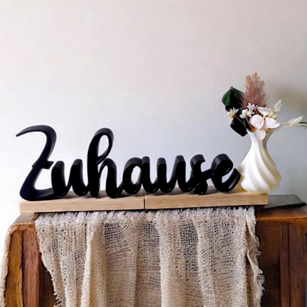 STL 3D Druck Datei Aufsteller Schriftzüge zum stellen Eingangsbereich "Home Zuhause Heimat" 3D-Druck Datei – Bild 8