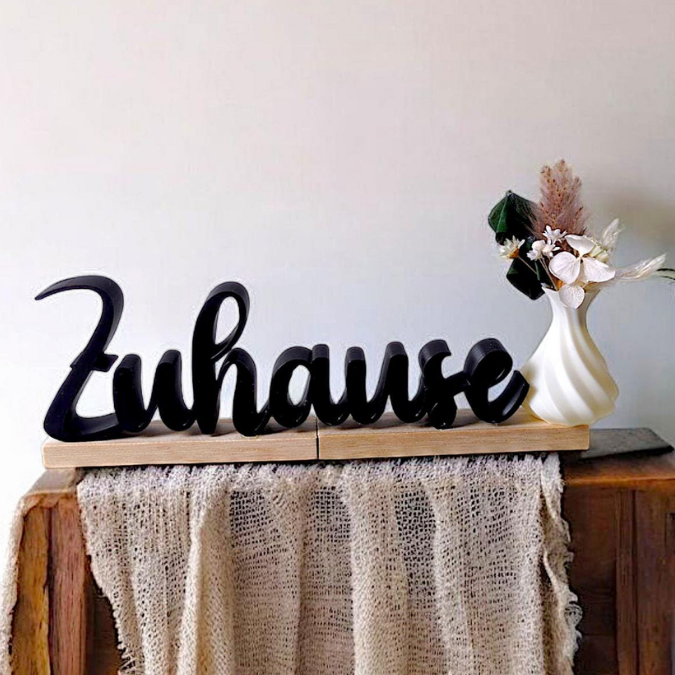STL 3D Druck Datei Aufsteller Schriftzüge zum stellen Eingangsbereich "Home Zuhause Heimat" 3D-Druck Datei – Bild 9