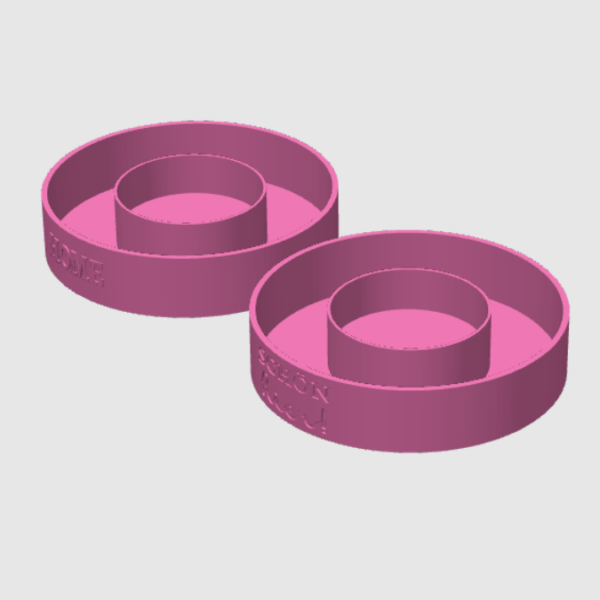 STL 3D Druck Datei 2er Set Windlichtschale Schön hier & Home für 70mm Gläser Dekoteller ca 150mm 3D-Druck Datei – Bild 2