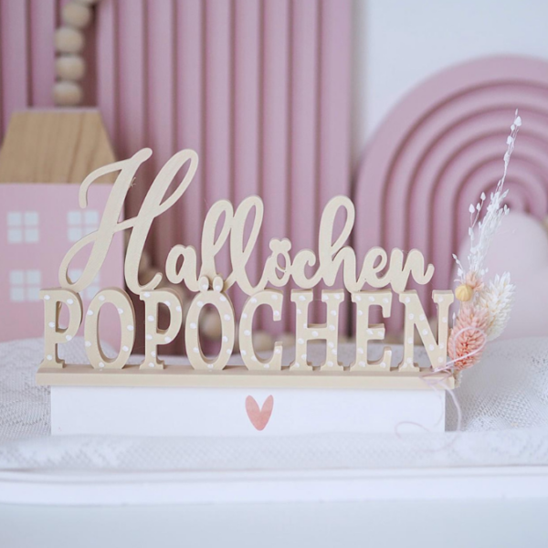 STL 3D Druck Datei Aufsteller Schild Statement Toilette Gäste Wc Eingangsbereich "Hallöchen Popöchen" 3D-Druck Datei – Bild 2