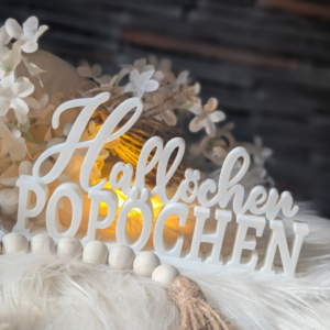 STL 3D Druck Datei Aufsteller Schild Statement Toilette Gäste Wc Eingangsbereich "Hallöchen Popöchen" 3D-Druck Datei