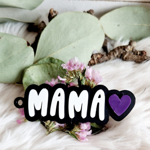 STL 3D Druck Datei Schlüsselanhänger 3er Mama Muttertag Beste Mama MOM WOW 3D-Druck Datei – Bild 3