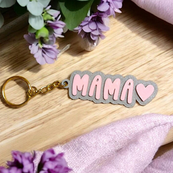 STL 3D Druck Datei Schlüsselanhänger 3er Mama Muttertag Beste Mama MOM WOW 3D-Druck Datei – Bild 5