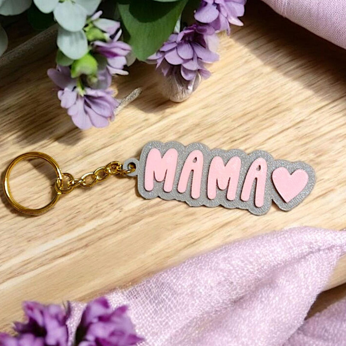 STL 3D Druck Datei Schlüsselanhänger 3er Mama Muttertag Beste Mama MOM WOW 3D-Druck Datei – Bild 5