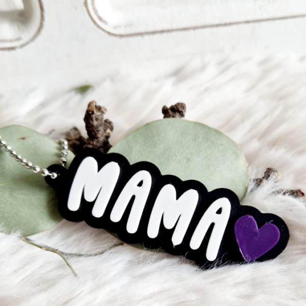 STL 3D Druck Datei Schlüsselanhänger 3er Mama Muttertag Beste Mama MOM WOW 3D-Druck Datei – Bild 6