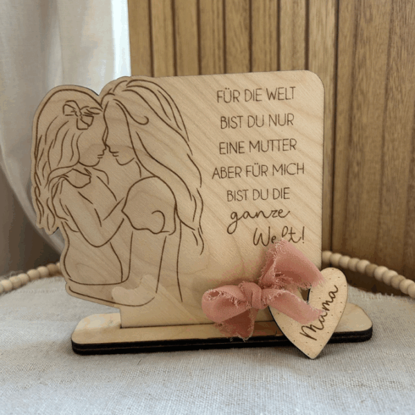 SVG Laserdatei Aufsteller 3mm und 4mm Mutter und Tochter Muttertag Mutterliebe SVG Datei – Bild 3