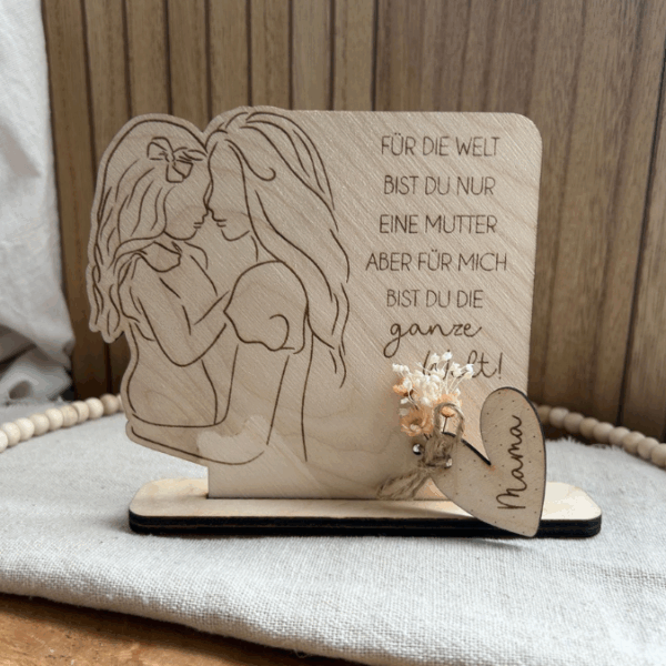 SVG Laserdatei Aufsteller 3mm und 4mm Mutter und Tochter Muttertag Mutterliebe SVG Datei – Bild 11