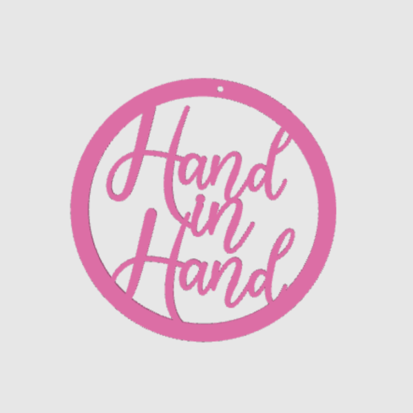 STL 3D Druck Datei Kranz Hand in Hand Hochzeit Hochzeitsgeschenk Anhänger Geschenkidee Türkranz Deko Flur Eingangsbereich 3D-Druck Datei – Bild 5