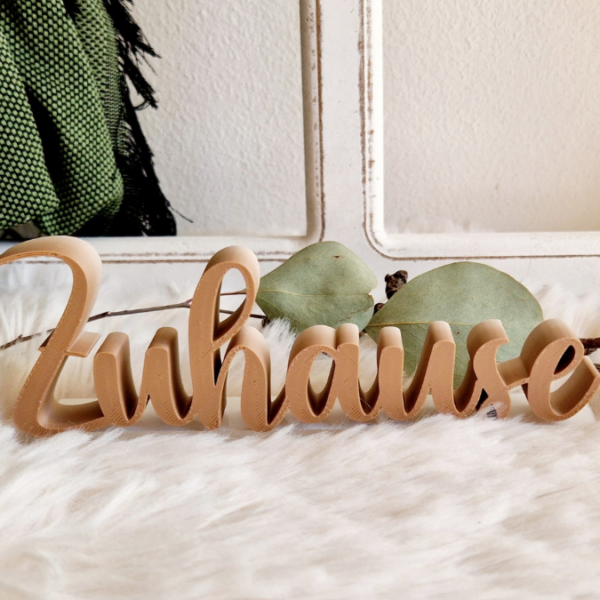 STL 3D Druck Datei Aufsteller Schriftzüge zum stellen Eingangsbereich "Home Zuhause Heimat" 3D-Druck Datei – Bild 3